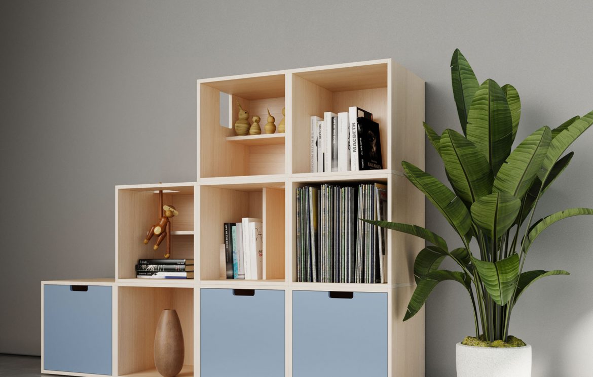 RISCA MODULE crafted from natural ash or oak veneer plywood