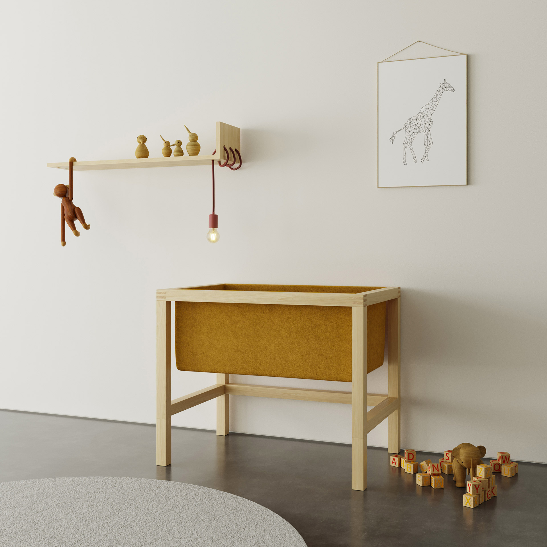 BABY CRADLE NINA is made from durable and solid wood